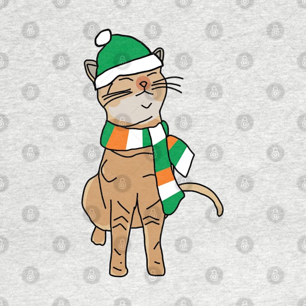 Irish Kitty Cat on St Patricks Day by ellenhenryart